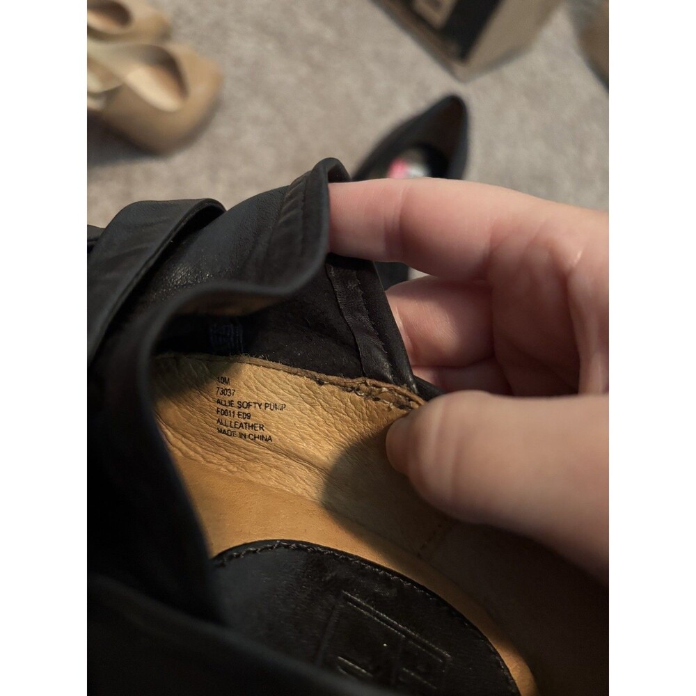 Frye Black Leather Strappy Heeled Ankle Boots - Picture 11 of 11